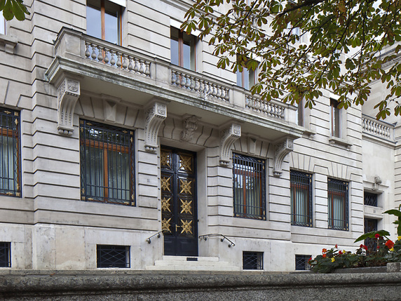 L'actuel siège de Lombard Odier à Genève sera rénové pour des réceptions lorsque le nouveau centre sera opérationnel à Bellevue (GE) d'ici 2022 (archives). © KEYSTONE/GAETAN BALLY